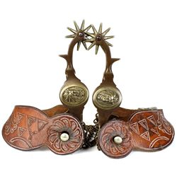 Early Buermann marked Hercules bronze spurs