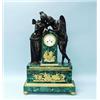 Image 1 : An important antique French bronze and malach...