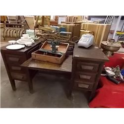 OAK MID 1900'S TYPWRITER DESK - FROM LOCAL DUNCAN BANK