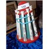 Image 1 : VINTAGE BASEBALL BATS ON STAND - PIGGY BANK