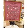Image 1 : LARGE COLLECTION OF COLLECTABLE PINS IN FRAME