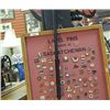 Image 2 : LARGE COLLECTION OF COLLECTABLE PINS IN FRAME