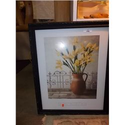 FRAMED PICTURE - YELLOW IRIS