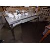 Image 1 : ARBORITE DOUBLE DRAW LEAF TABLE WITH DRAWER