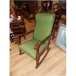 VINTAGE HIGH BACK - GREEN - ROCKING CHAIR