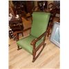 Image 1 : VINTAGE HIGH BACK - GREEN - ROCKING CHAIR
