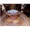 Image 1 : DEPRESSION GLASS FLOWER HOLDER WITH STAND