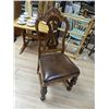 Image 2 : VINTAGE CHAIRS WITH LEATHER SEATS X 4