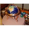 Image 1 : UNIQUE INLAID GLOBE ON COPPER STAND - SPINES ON TWO AXISES - INLAID WITH ASSORTED SEMI PRESIOUS STON