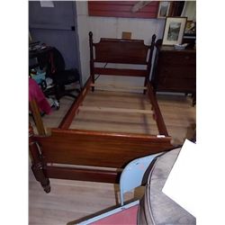 TWIN MAHOGANY POSTER BED - GILLARD