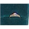 Image 2 : RING - CUSTOM MADE WHITE GOLD LADIES RING 18K GOLD STAMP AND  A CLAW SETTING FIVE DIAMONDS ONE IN TH