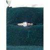 Image 3 : RING - CUSTOM MADE WHITE GOLD LADIES RING 18K GOLD STAMP AND  A CLAW SETTING FIVE DIAMONDS ONE IN TH