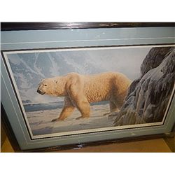 FRAMED LIMITED EDITION PRINT "CATCHING THE SCENT - POLAR BEAR - DANIEL SMITH - APPROX. GALLERY VALUE