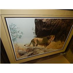 FRAMED LIMITED EDITION PRINT "MIGHTY WARRIOR - CHARLES TRACE - APPROX. GALLERY VALUE $800