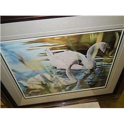 FRAMED LIMITED EDITION PRINT "SERENITY - LESLEY HARRISON - ARTIST SIGNED ON GLASS - APPROX. GALLERY 