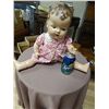 Image 2 : VINTAGE COMPOSITE JOINTED DOLL - WITH CLOTHES - SLEEPING EYES - DRESSED