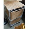 Image 1 : WICKER CABINET WITH 2 BASKET SHELVES