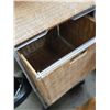 Image 2 : WICKER CABINET WITH 2 BASKET SHELVES