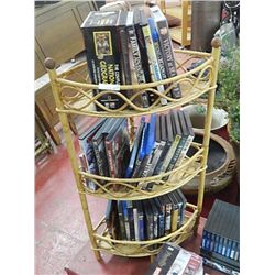 ASSORTED DVD'S ON CORNER SHELVING