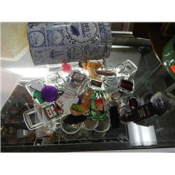 TIN OF ASSORTED KEY CHAIN COLLECTION