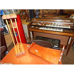 CD/DVD HOLDER & ASSORTED WOOD ITEMS