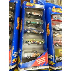 NEW HOT WHEELS - SOME PACKAGES DAMAGED SOME MINT - PACK SET OF 5 CARS - 1 BOX PER LOT
