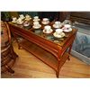 Image 1 : RATTAN GLASS TOP SOFA TABLE