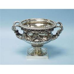 An unusual English sterling silver Warwick cu...