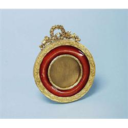 A fine antique French gilt bronze and enamel...