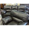 Image 2 : 4 PIECE CHOCOLATE BROWN LEATHER SOFA SET, SOFA, LOVESEAT, CHAIR AND OTTOMAN