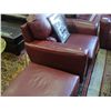 Image 2 : 4 PIECE MERLOT RED SOFA SET, SOFA, LOVESEAT, CHAIR AND OTTOMAN