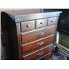 Image 2 : A AMERICA SOLID WOOD 6 PIECE MAHOGANY FINISH BEDROOM SUITE, INCLUDES: QUEEN/KING SIZE BED, 9 DRAWER