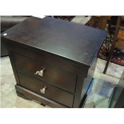 CHERRY FINISH 3 DRAWER NIGHT STAND