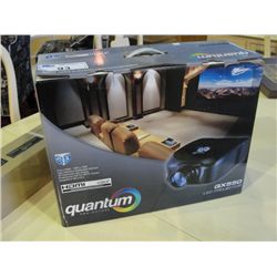 QUANTUM QX 550 LED PROJECTOR, 3D FULL HDMI PROJECTOR WITH QUANTUM 2X72 PROJECTION SCREEN