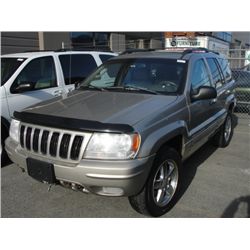 2003JEEP GRAND CHEROKEE LTD, 4DR SUV, BROWN, VIN # 1J8GW58N33C615485