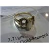 Image 2 : 14KT GOLD 1.04CT CUSTOM MADE OPAL & DIAMOND RING