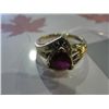 Image 2 : 10KT GOLD 1.70CT RUBELLITE & DIAMOND RING