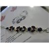 Image 2 : .925 SOLID SILVER 10.66CT CUSTOM MADE SAPPHIRE & RUBY BRACELET