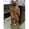 Image 2 : APPROX 5' TALL HAND CARVED WOODEN BEAR BY CARVER PETE RYAN