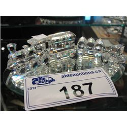 4 PIECE SWAROVSKI CRYSTAL TRAIN SET