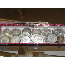 GROUP OF 20 1950'S/60'S ROYAL CANADIAN MINT SILVER HALF DOLLARS