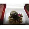 Image 1 : OCTOPUS, COLORED PEARL AND CRYSTAL RING