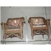 Image 1 : PAIR OF VINTAGE WICKER RATTAN ARM CHAIRS