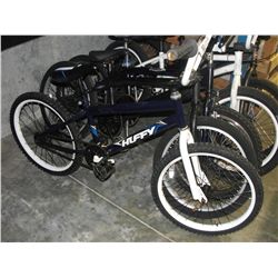 HUFFY BLUE AND WHITE BMX BIKE