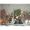 Image 1 : LARGE LOT OF ARTIFICIAL FLORAL DECORATIONS; VASES,  CANDLE HOLDERS AND DECORATIVE ITEMS