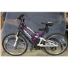 Image 1 : PURPLE HUFFY 18 SPD FULL SUSPENSION MOUNTAIN BIKE