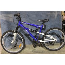 BLUE SPORTEK 18 SPD FULL SUSPENSION MOUNTAIN BIKE