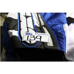 LOT OF 5 ASSORTED SIZED AXO BLUE / WHITE NAME BRAND RIDING PANTS