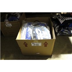 LOT OF 5 ASSORTED SIZED AXO BLUE / WHITE NAME BRAND RIDING PANTS