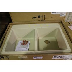 NAUTIKA 33 X 22 X 9 CHAMPAGNE COLOR GRANITE DOUBLE SINK